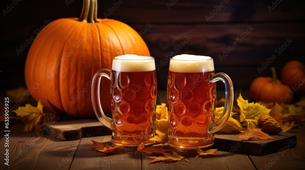 Autumn beer festival background