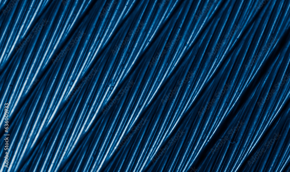 blue copper wires with visible details. background or texture