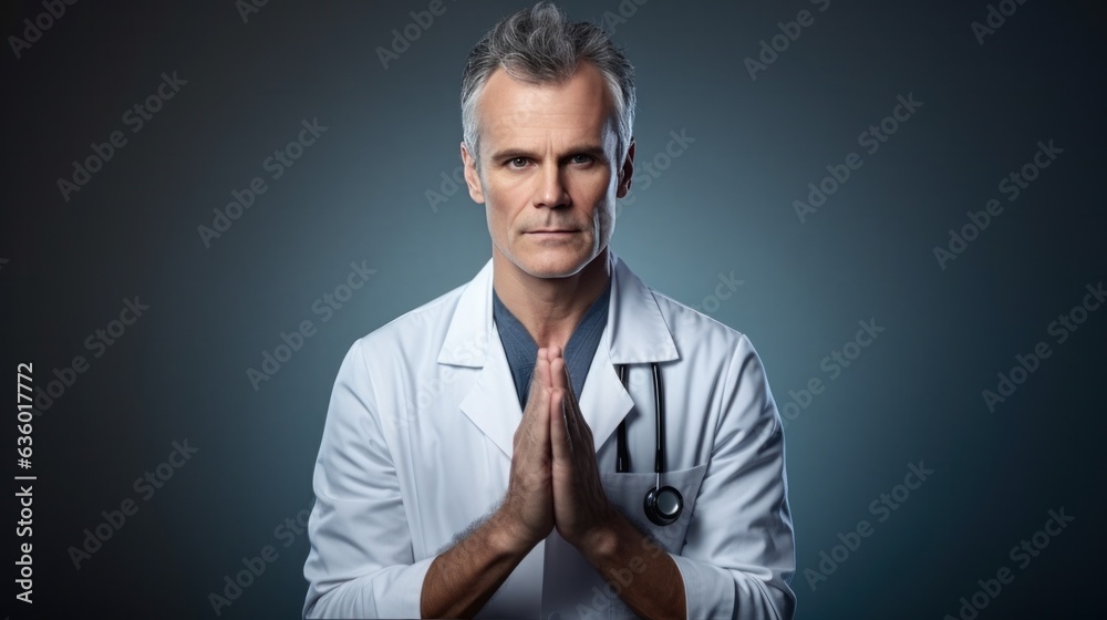 Doctor posing. portrait photo.