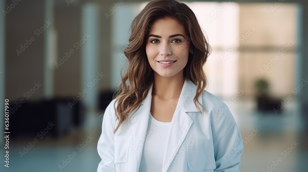 Doctor woman posing. portrait photo.