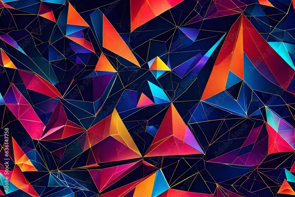 abstract geometric background with seamless pattern