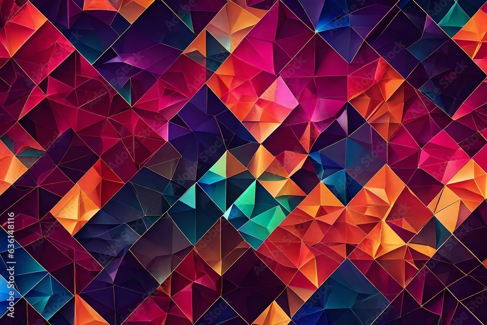 abstract geometric background with seamless pattern - Generative AI