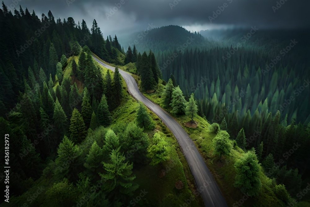 mountain road in the mountains