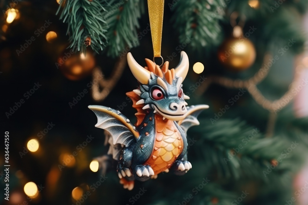 Christmas dragon toy