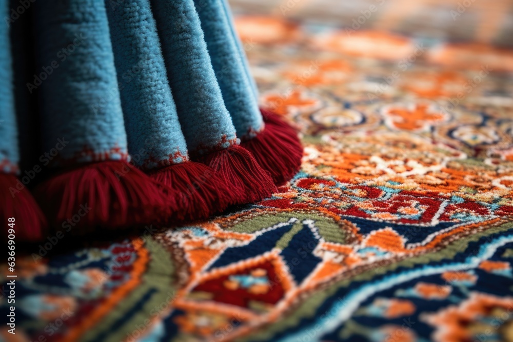 close-up of a traditional carpet