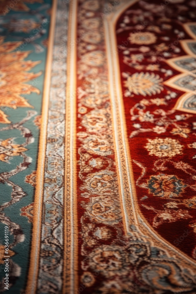 close-up of a traditional carpet