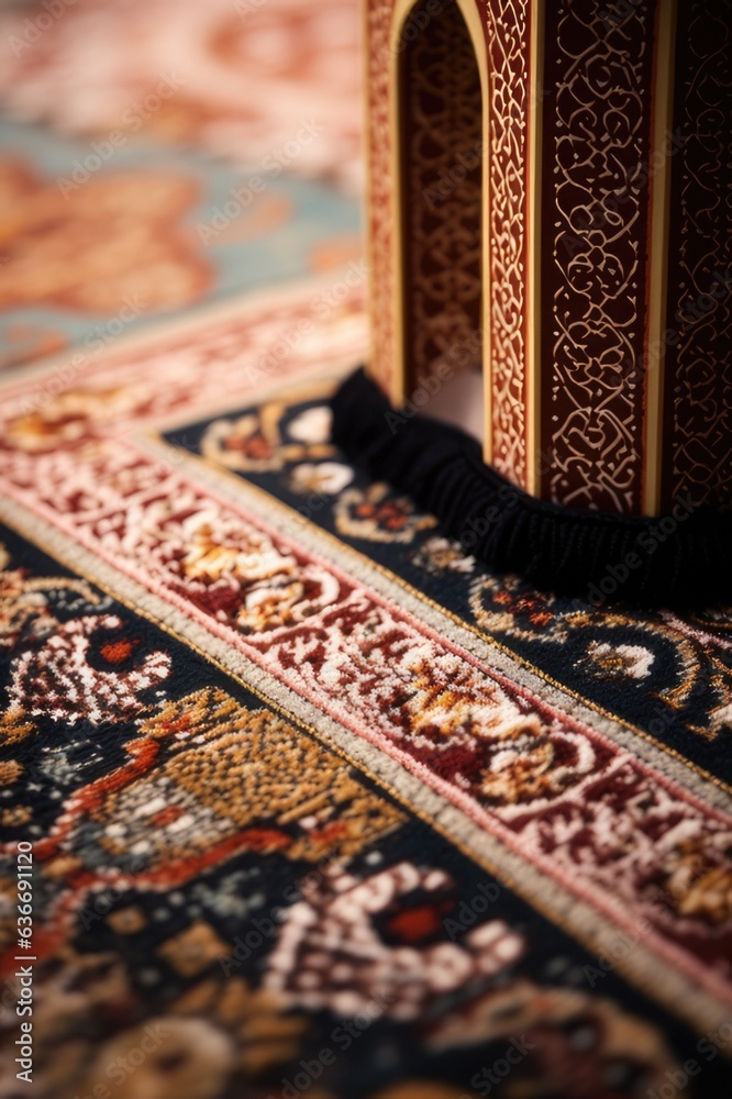 close-up of a traditional carpet