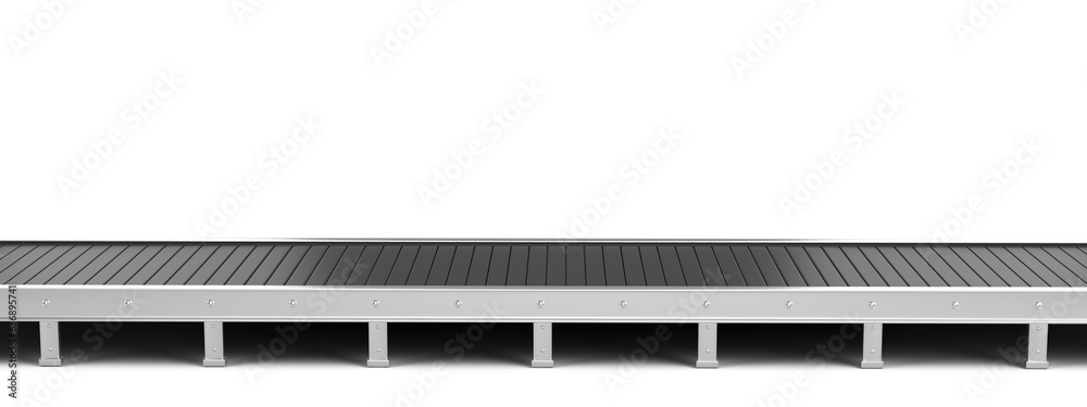 Empty Conveyor Belt isolated on white background