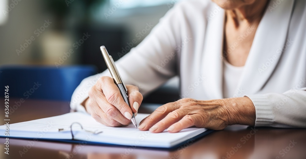 Doctor taking notes to patent card