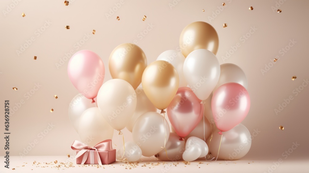 Party holiday background with balloons