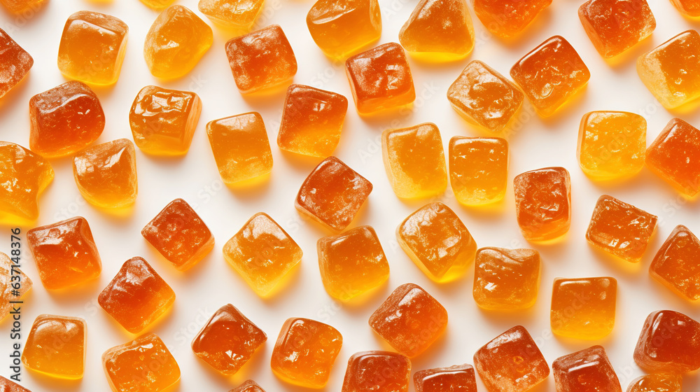 Sugary marmalade candies background. Sweet and tasty backdrop. Generative AI