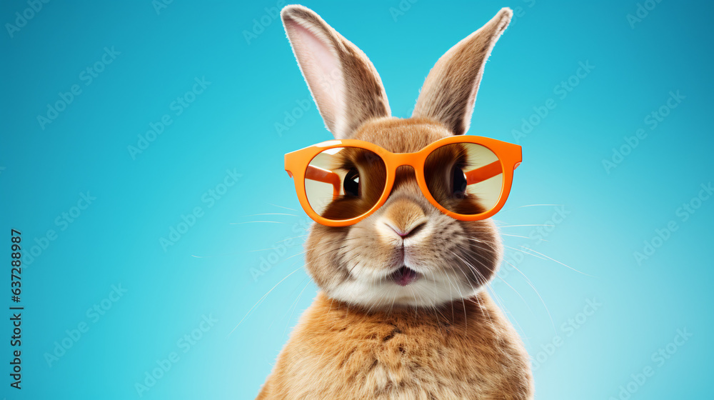 Easter bunny with sunglasses