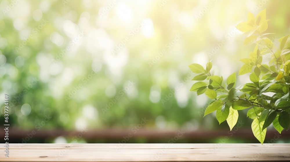 Soft blurred garden leaves view from living room window - abstract natural spring background - sprin