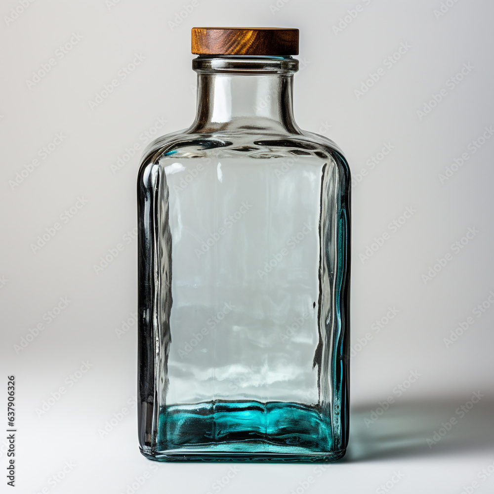 Elegant unique glass bottle