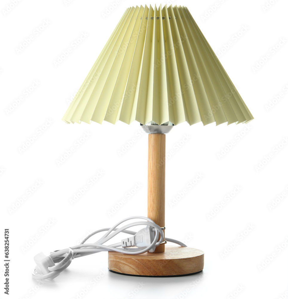 Table lamp on white background