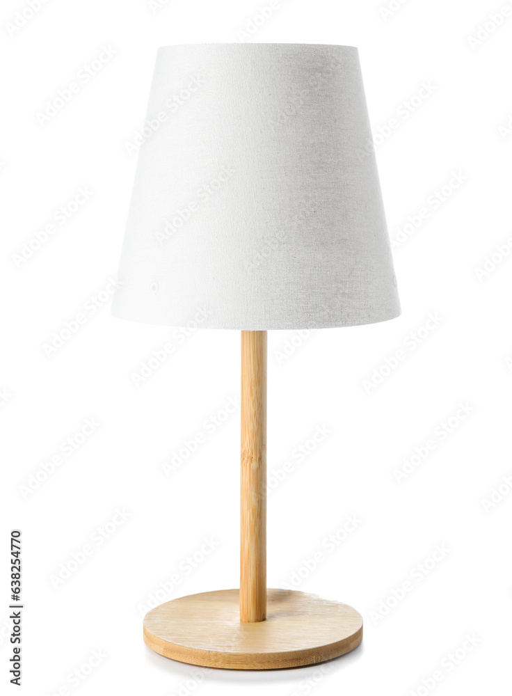 Table lamp on white background