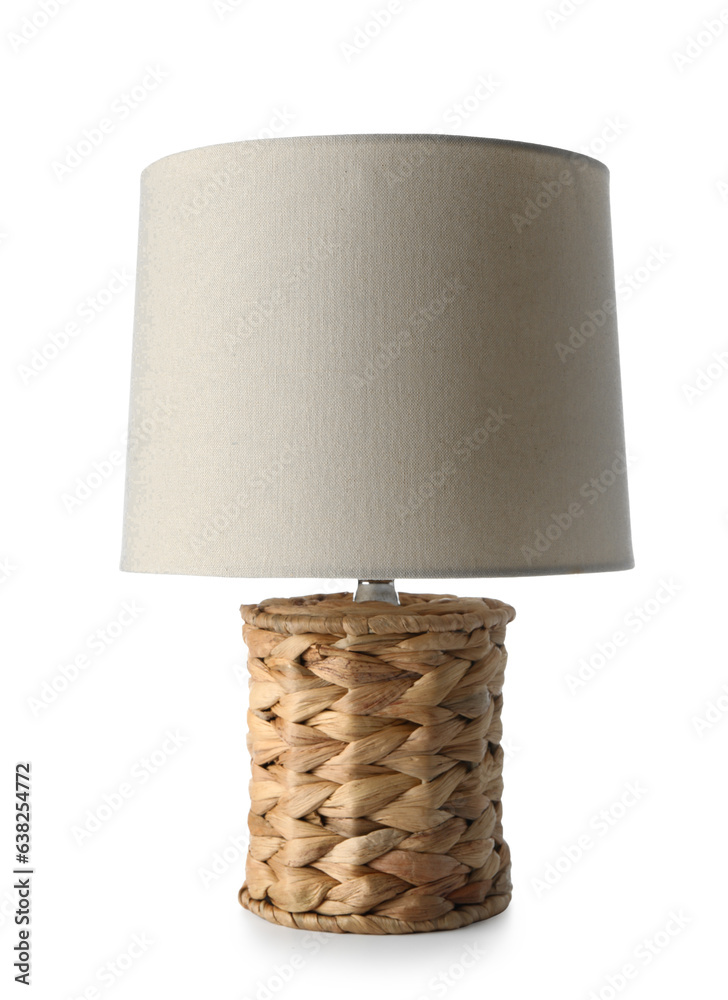 Table lamp on white background