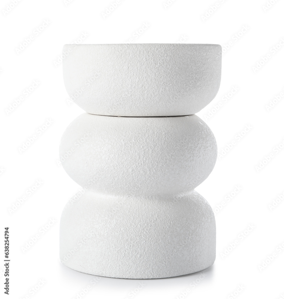 Stylish candlestick on white background