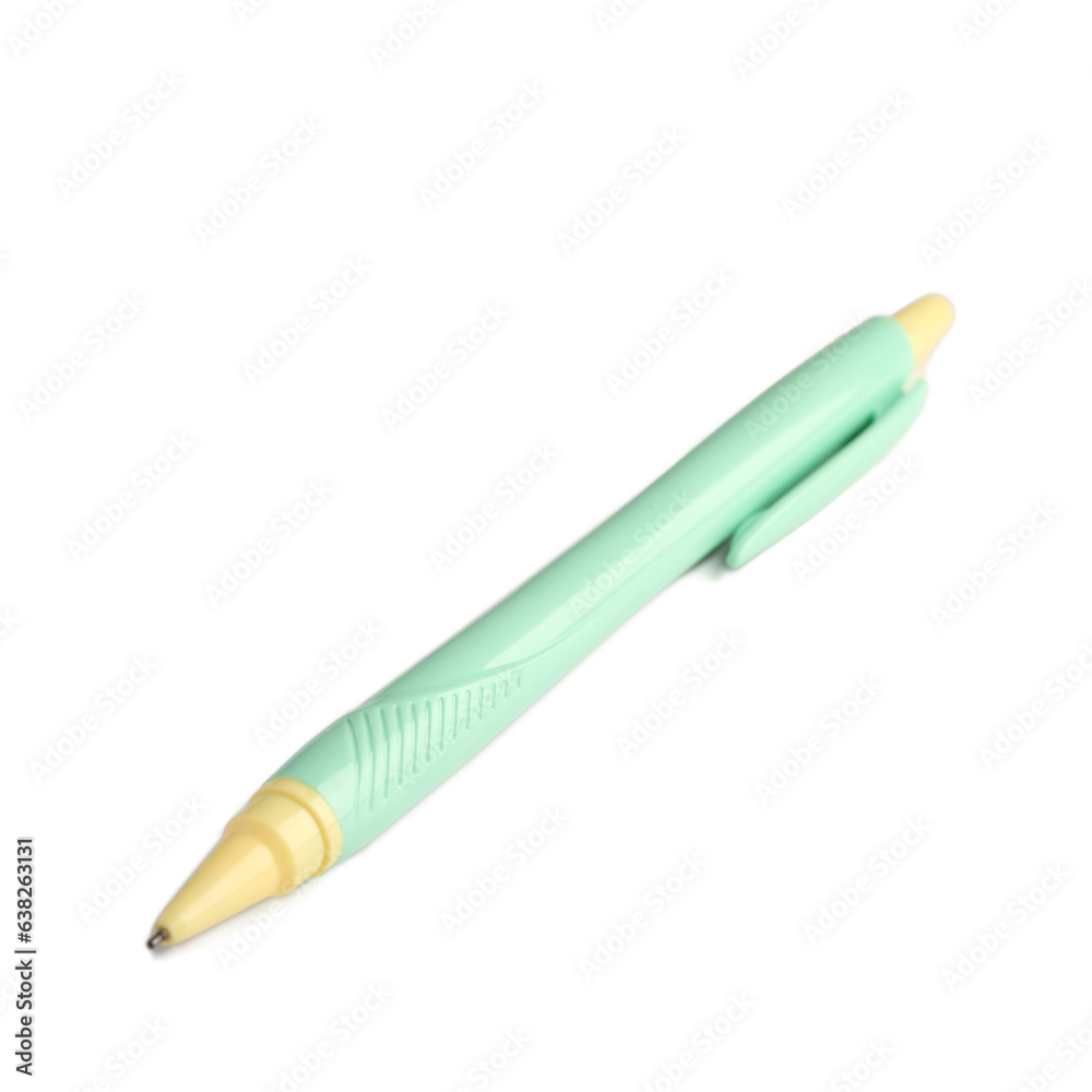 Green pen on white background