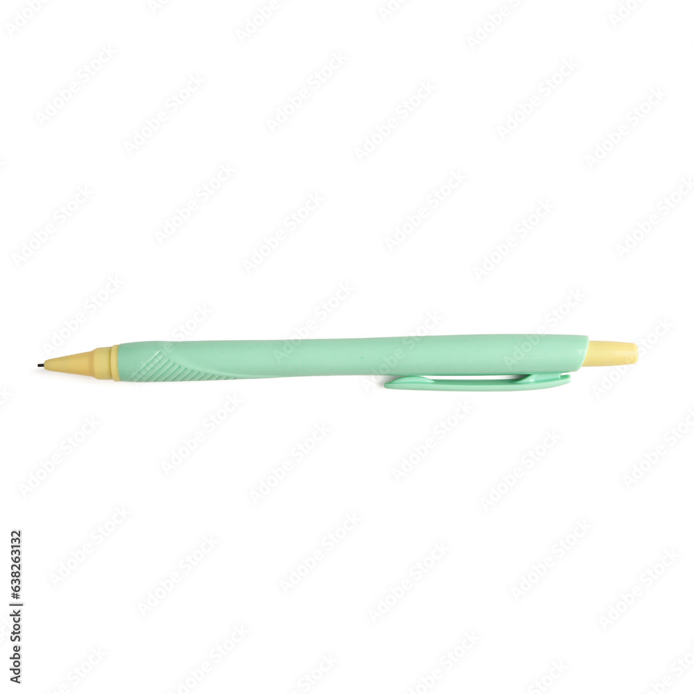 Green pen on white background