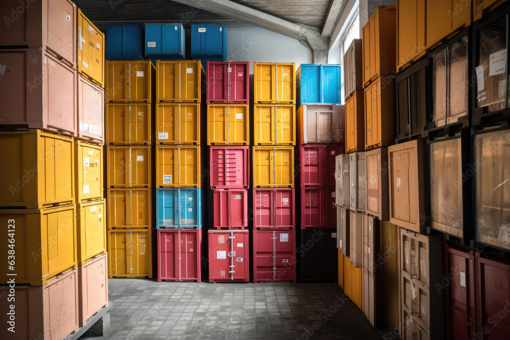 A small warehouse filled with goods