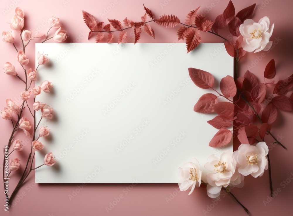 Floral frame with copy space