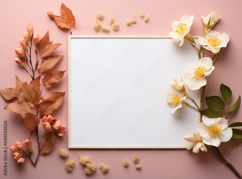 Floral frame with copy space