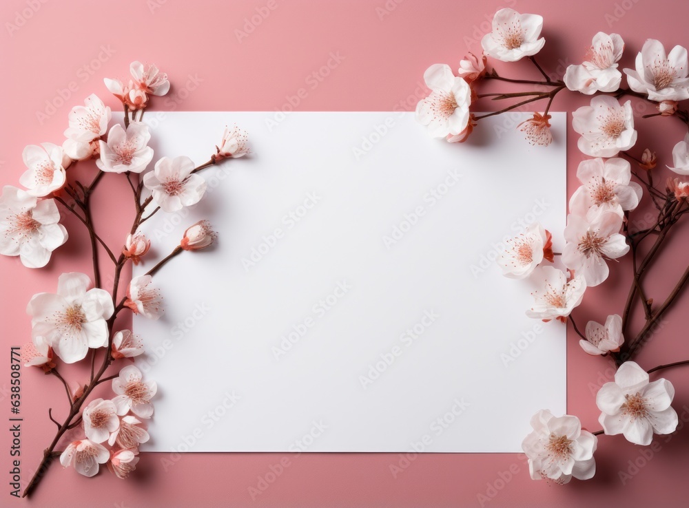 Floral frame with copy space