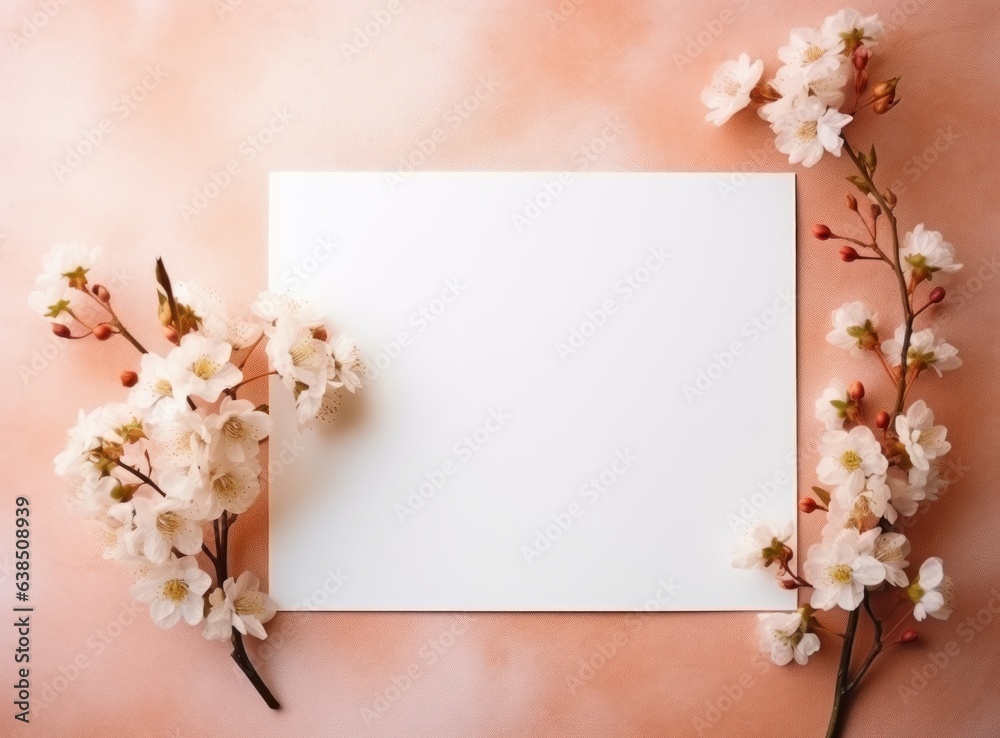 Floral frame with copy space