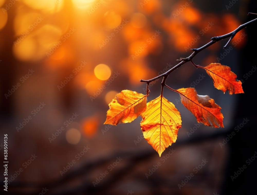 Autumn falling leaves background