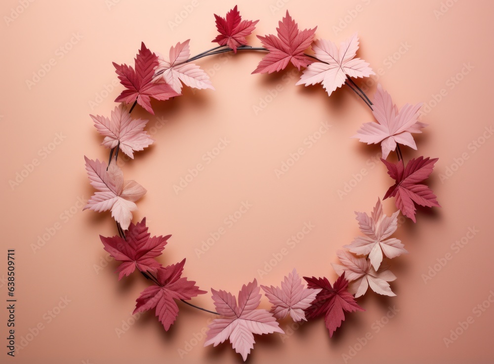 Natural Autumn Falling Leaves Frame