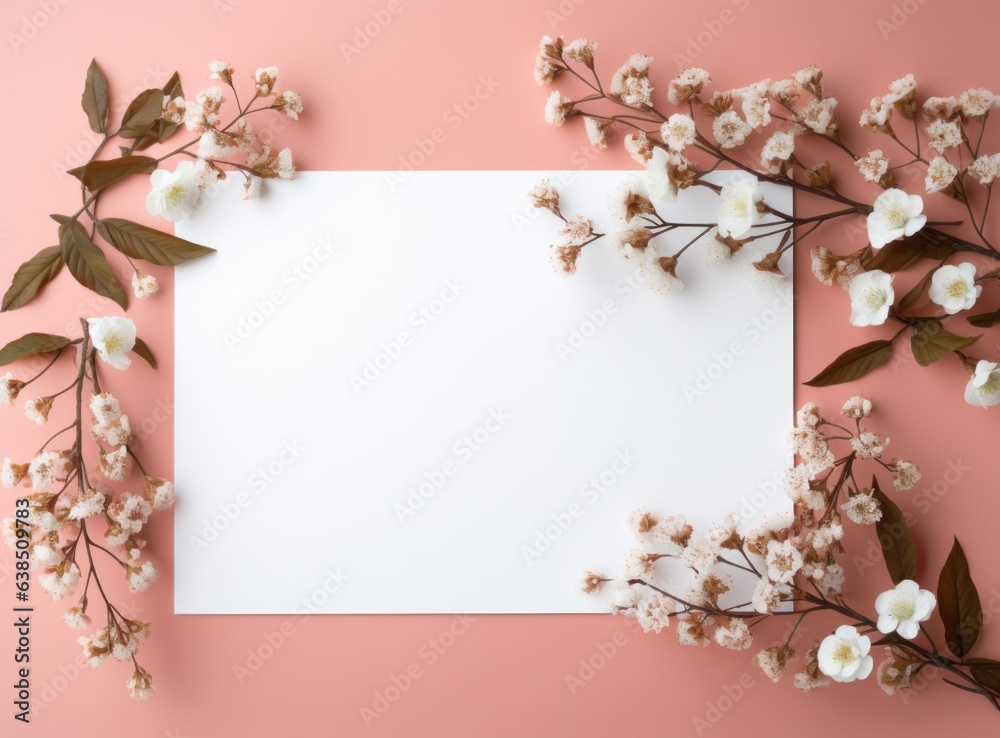 Floral frame with copy space