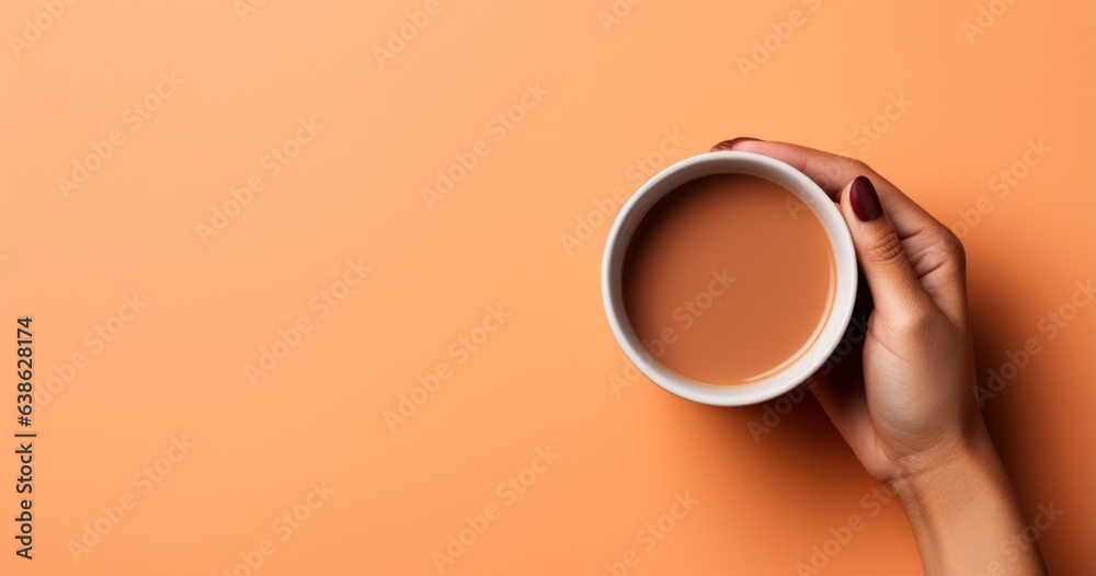 Woman hands with cup of coffee