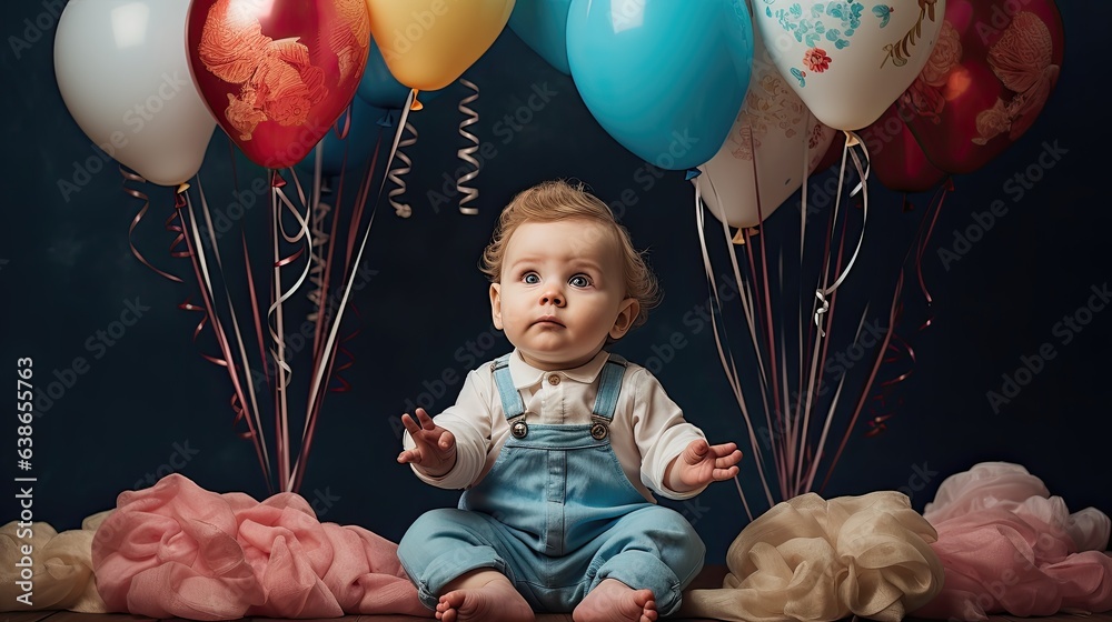 child with balloons