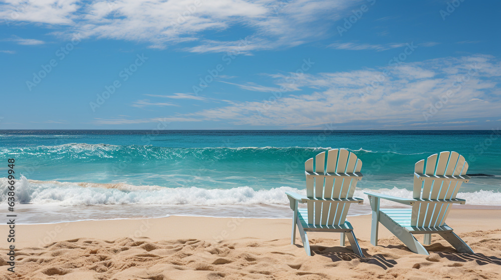 Background view of the beach and sea