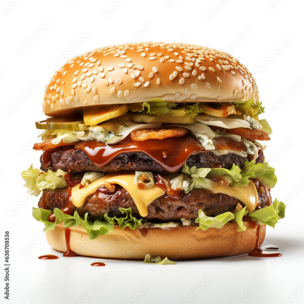 burger food on white background