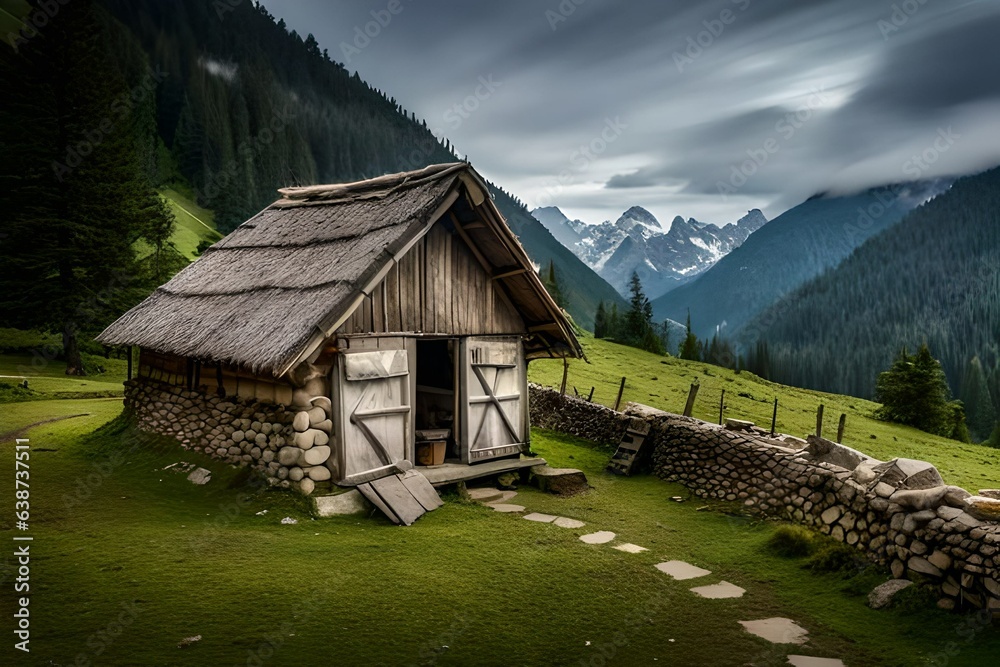 old house in the mountains