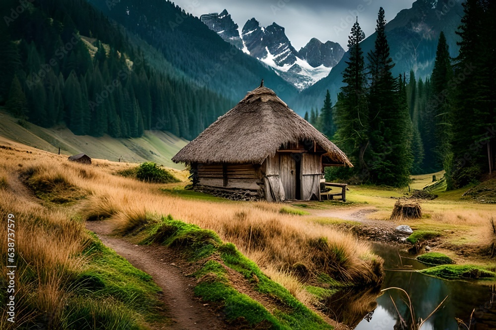 mountain village in the mountains