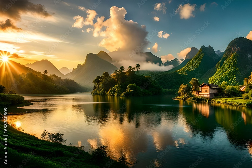 lake in the mountains