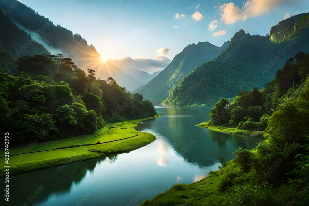 lake in the mountains