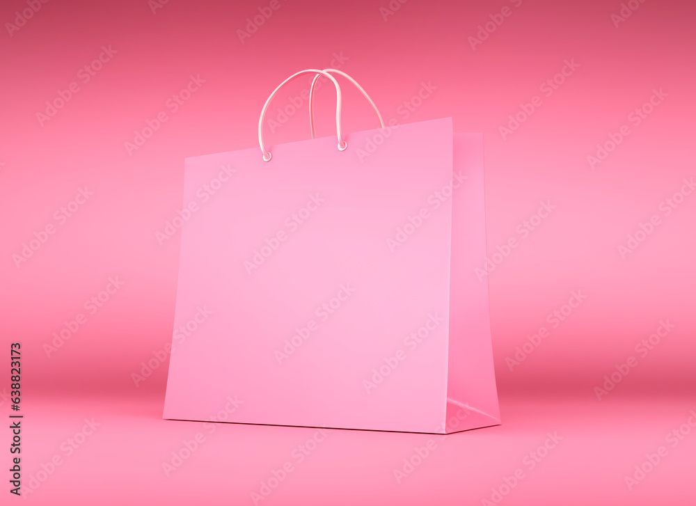 Pink shopping bag