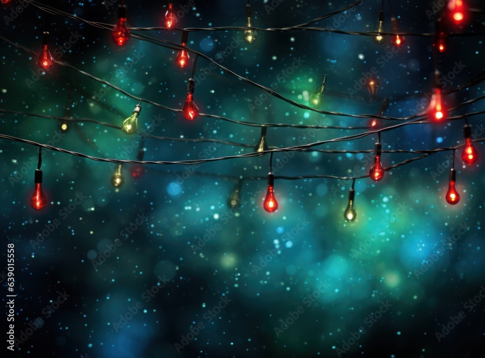 Holiday background with Christmas tree