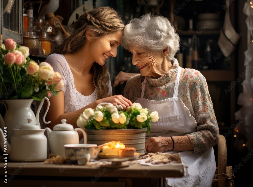 Two women in kitchen