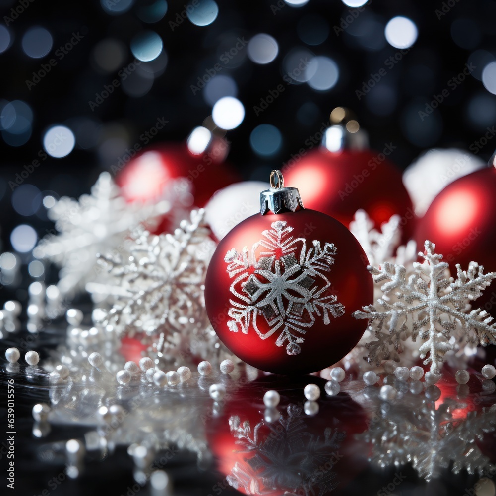 Christmas background with balls