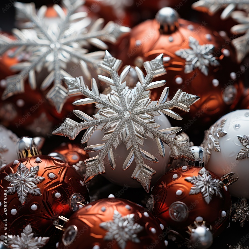 Christmas background with balls