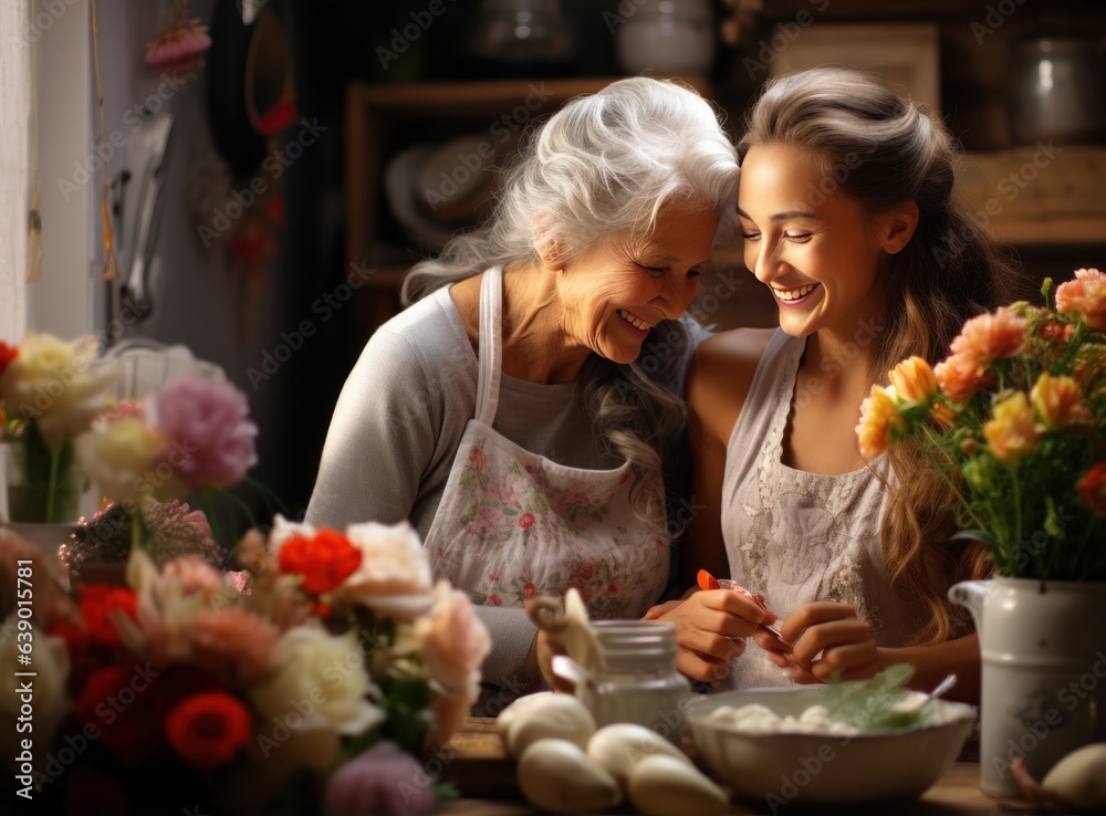 Two women in kitchen