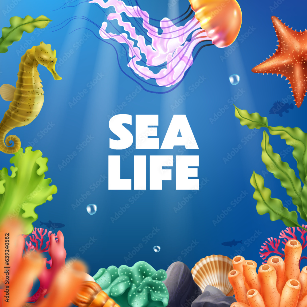 Sea Life Realistic Background