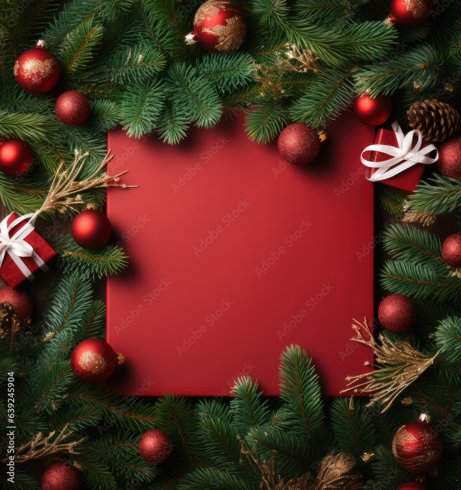 Abstract Christmas frame background