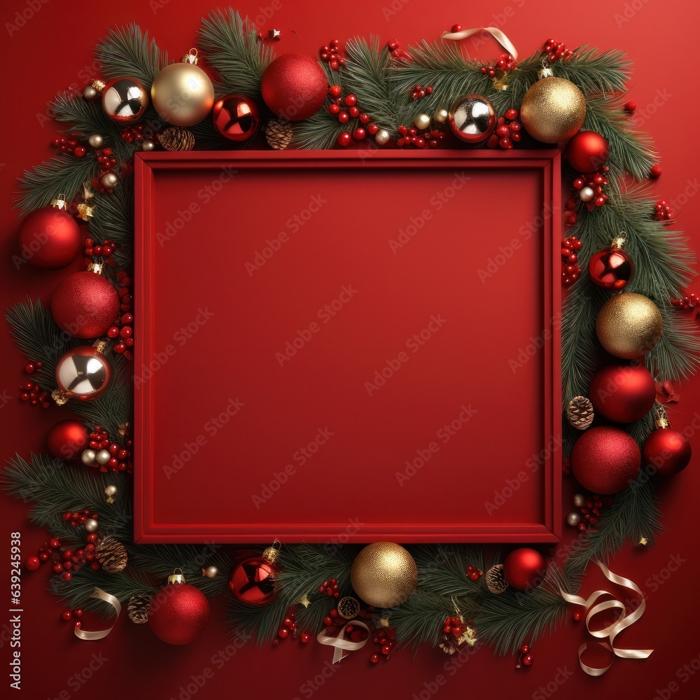 Abstract Christmas frame background