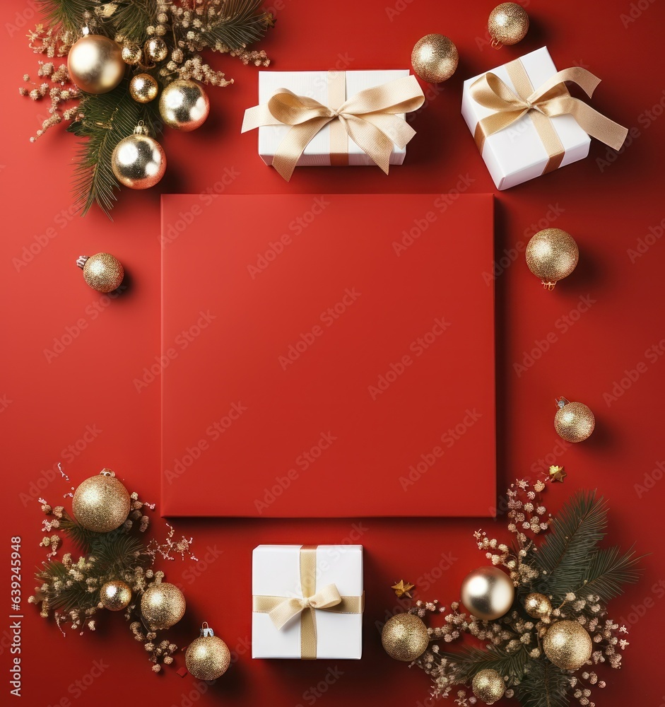 Abstract Christmas frame background